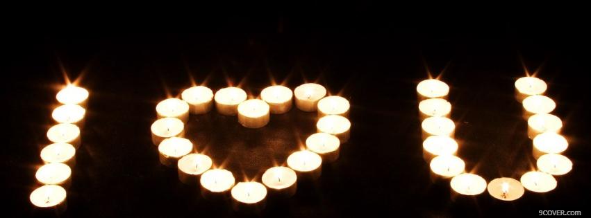 Photo i love you candles Facebook Cover for Free