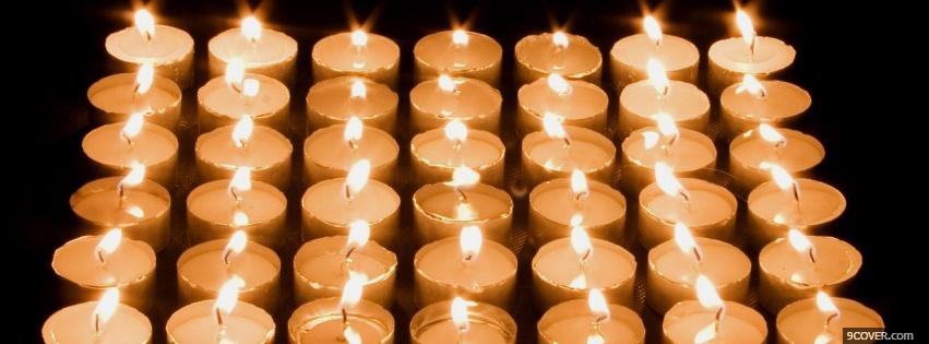 Photo square shape from candles Facebook Cover for Free