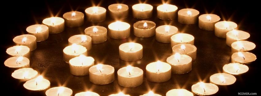 Photo circle shapes from candles Facebook Cover for Free