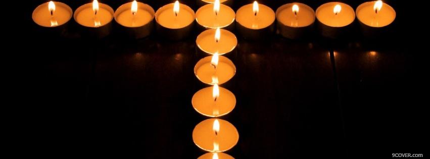 Photo t made of candles Facebook Cover for Free
