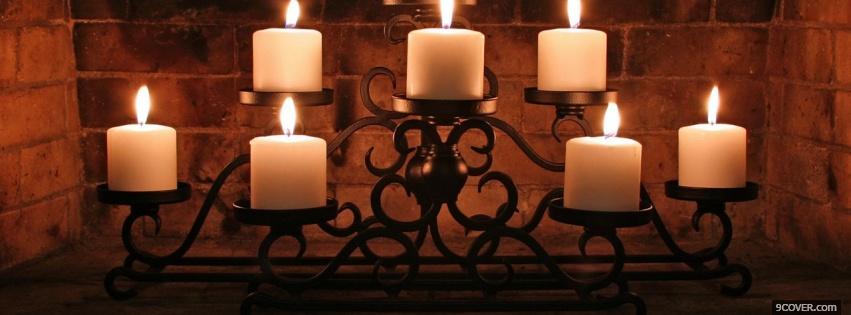 Photo white elegant candles Facebook Cover for Free