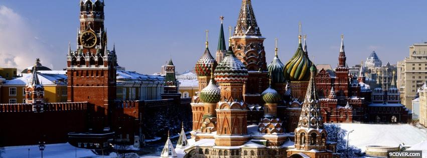 Photo saint basils cathedral castle Facebook Cover for Free