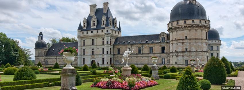 Photo beautiful valencay castle Facebook Cover for Free