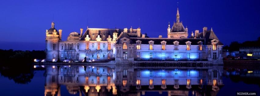 Photo chantilly france castle Facebook Cover for Free