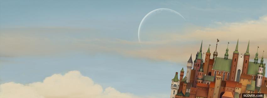Photo drawed castle Facebook Cover for Free