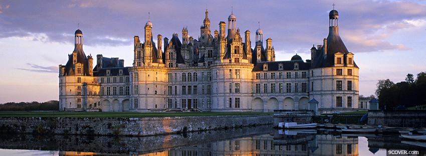 Photo famous chambord castle Facebook Cover for Free