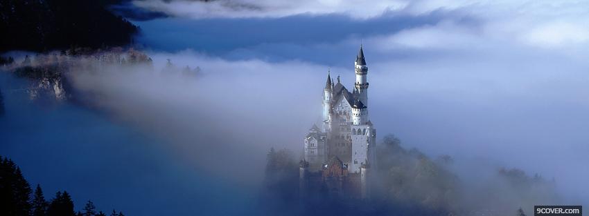 Photo mist skies and castle Facebook Cover for Free