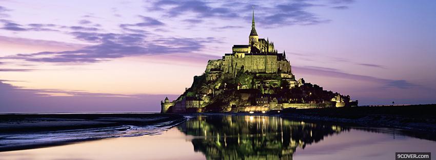 Photo mont saint michel castle Facebook Cover for Free