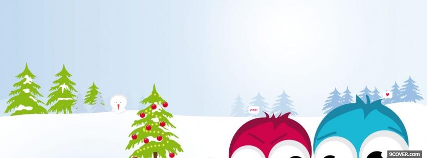 Photo adorable christmas Facebook Cover for Free
