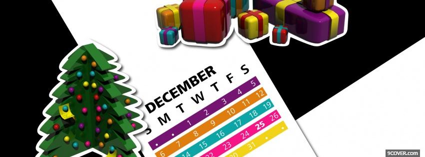 Photo december and gifts Facebook Cover for Free