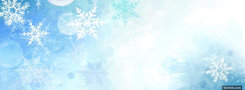 Photo winter snowflakes christmas Facebook Cover for Free