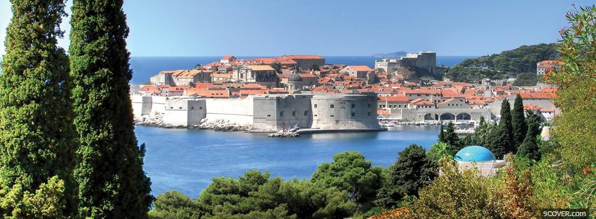 Photo dubrovnik city Facebook Cover for Free