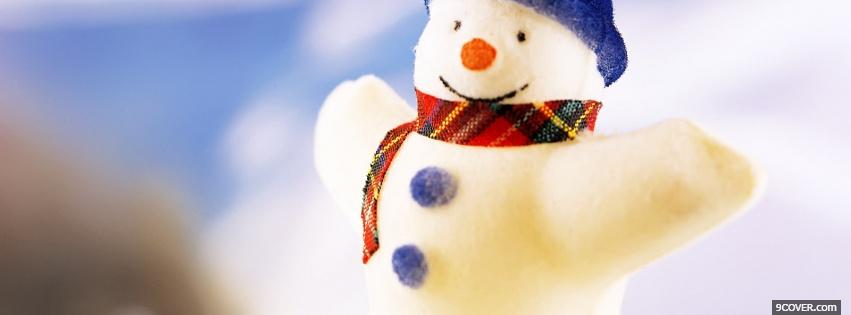 Photo little cute snowman Facebook Cover for Free