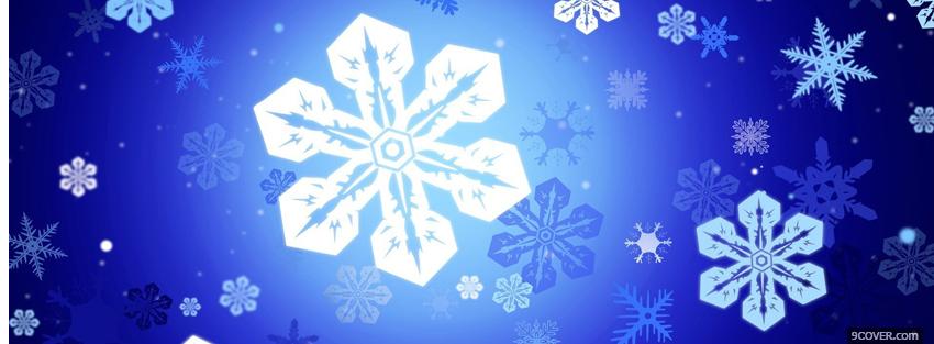 Photo pretty snowflakes christmas Facebook Cover for Free