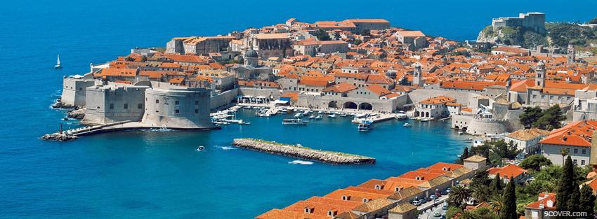 Photo city of dubrovnik Facebook Cover for Free
