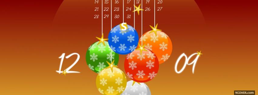 Photo nice ornaments december calendar Facebook Cover for Free