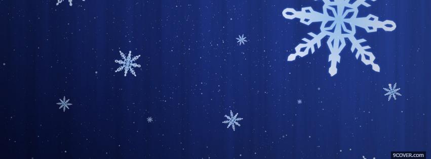 Photo magical snowflakes Facebook Cover for Free