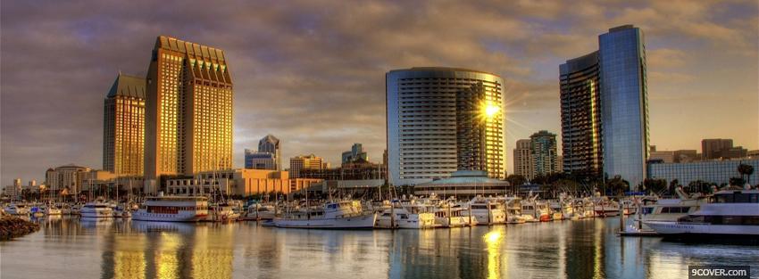 Photo san diego city Facebook Cover for Free