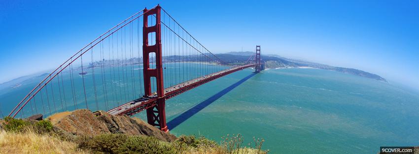 Photo view golden gate bridge Facebook Cover for Free