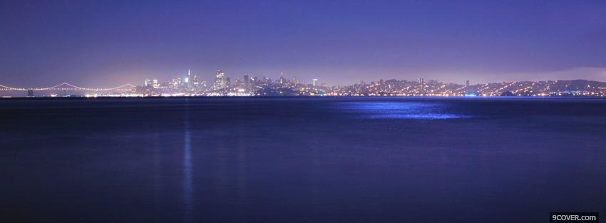 Photo san francisco from far Facebook Cover for Free