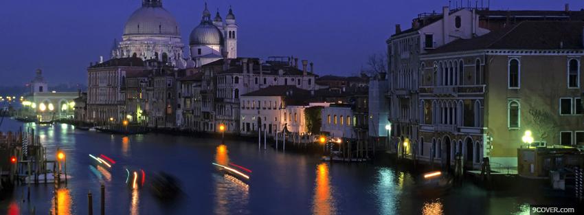 Photo grand canal venice city Facebook Cover for Free