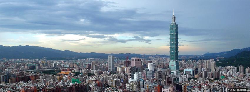 Photo taipei taiwan city Facebook Cover for Free