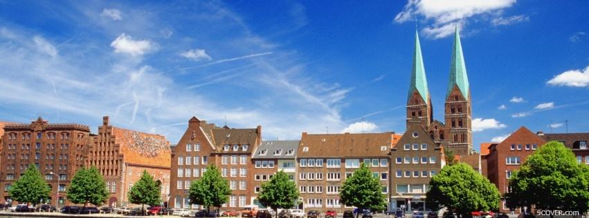 Photo nice architecure city Facebook Cover for Free