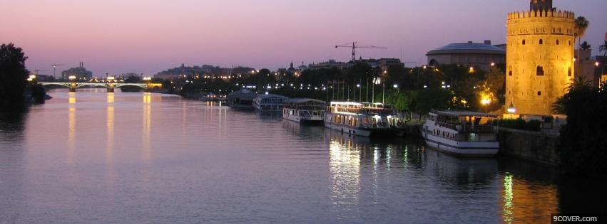 Photo sevilla spain city Facebook Cover for Free