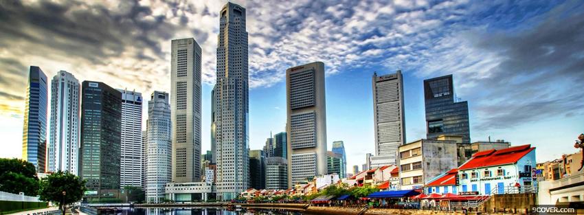 Photo singapore city Facebook Cover for Free
