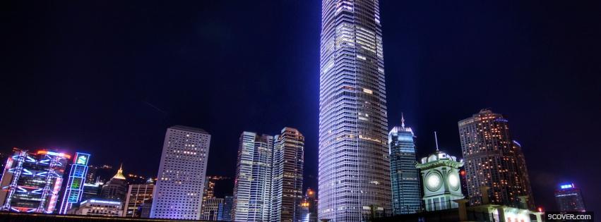 Photo tall buildings city Facebook Cover for Free
