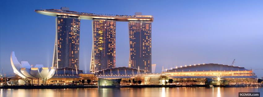 Photo marina bay sands singapore Facebook Cover for Free