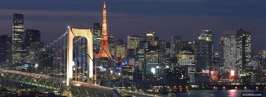 Photo tokyo city Facebook Cover for Free