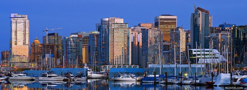 Photo vancouver canada city Facebook Cover for Free