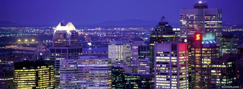 Photo quebec montreal city Facebook Cover for Free