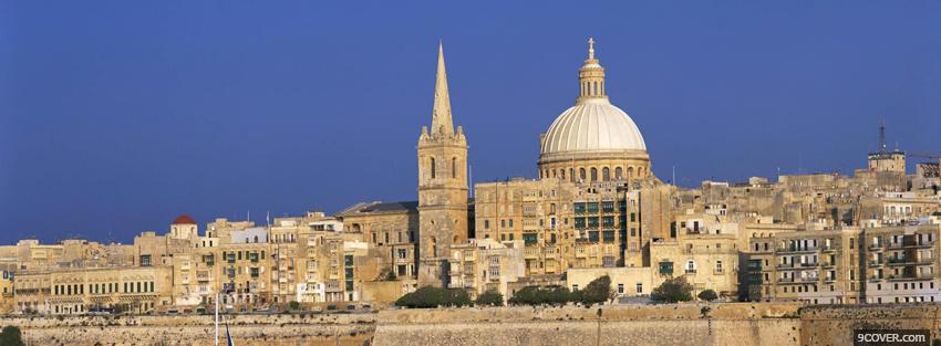 Photo malta europe city Facebook Cover for Free
