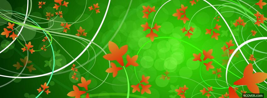 Photo orange leaves creative Facebook Cover for Free