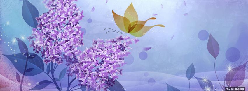 Photo lilac flowers creative Facebook Cover for Free