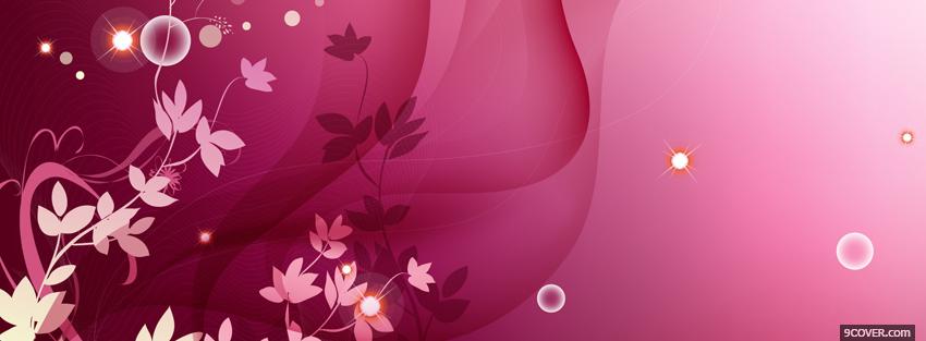 Photo fusia flowers creative Facebook Cover for Free