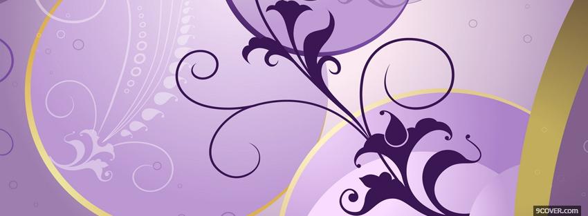 Photo nice purple flower creative Facebook Cover for Free
