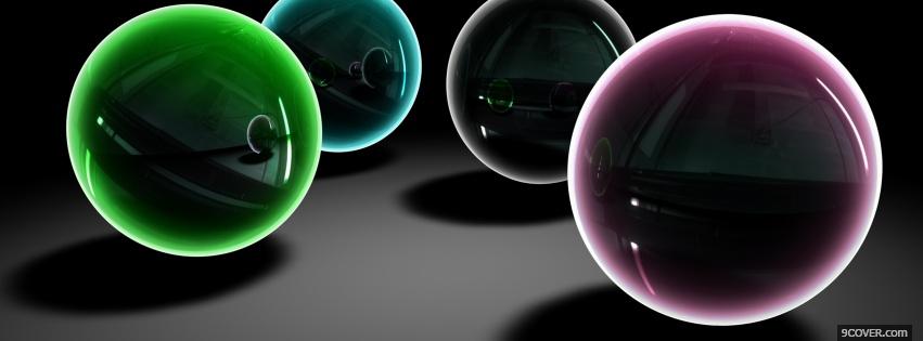 Photo balls colors creative Facebook Cover for Free