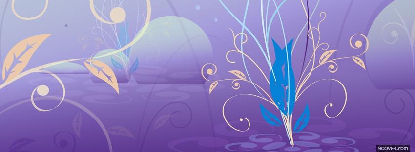 Photo purple and flowers creative Facebook Cover for Free