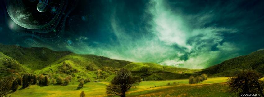 Photo valley cool sky creative Facebook Cover for Free