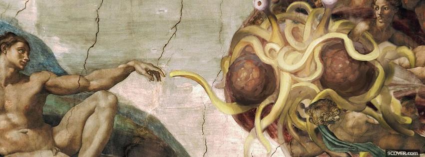 Photo flying spaghetti monster creative Facebook Cover for Free
