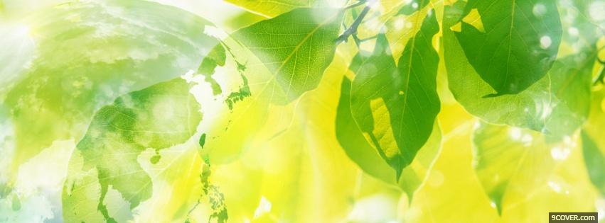 Photo earth and leaves creative Facebook Cover for Free