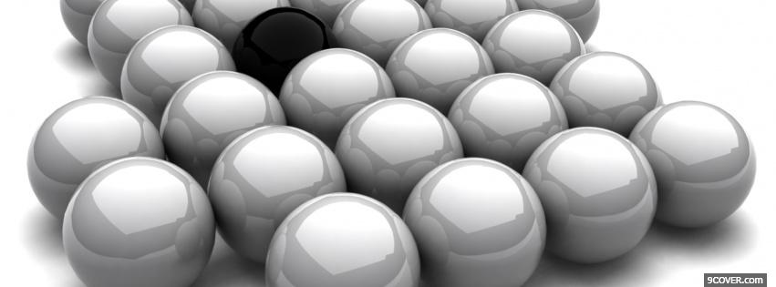 Photo one black ball creative Facebook Cover for Free