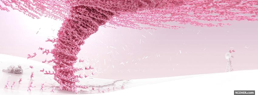 Photo pink tornado creative Facebook Cover for Free