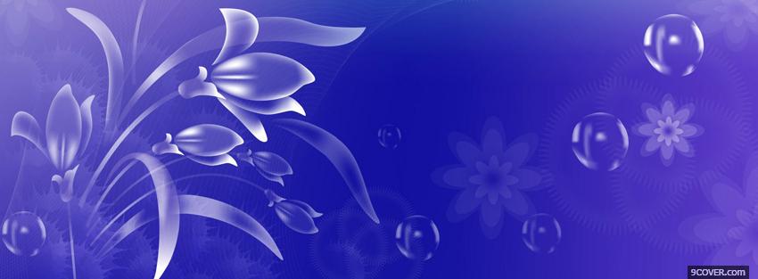 Photo flowers and bubbles creative Facebook Cover for Free