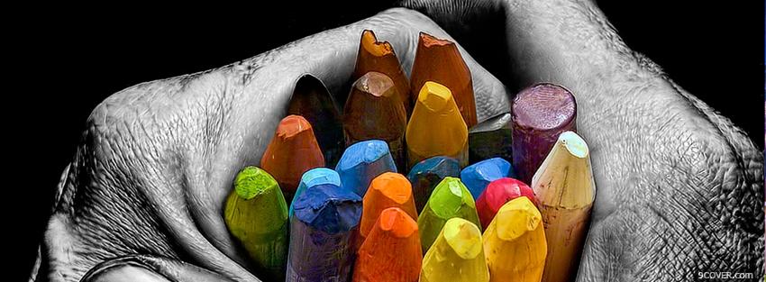 Photo crayons colors creative Facebook Cover for Free