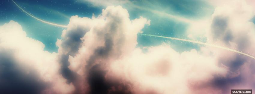Photo thick clouds creative Facebook Cover for Free