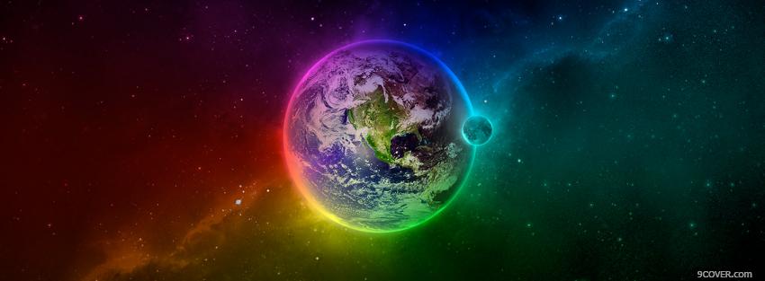 Photo rainbow world creative Facebook Cover for Free